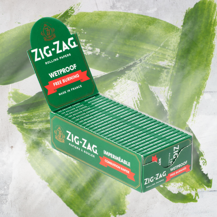 Zig-Zag® Green "Free Burning" Wetproof